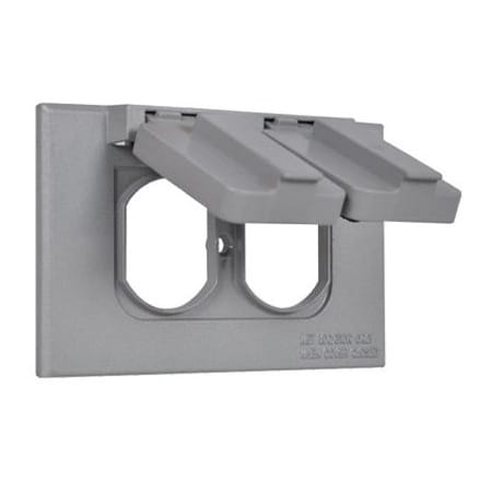 Hubbell ME GRY Horiz Flip Cover 1C-DH-AL